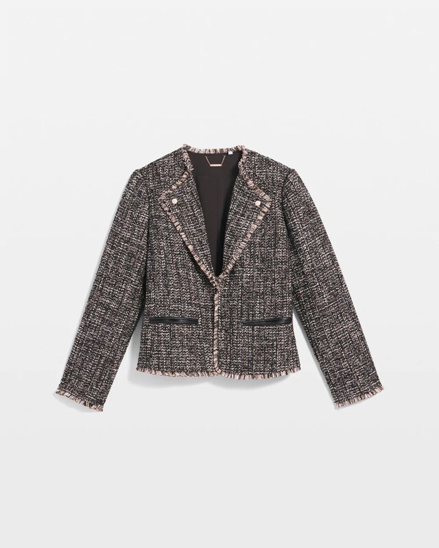 Tweed Mix Moto Jacket - image 5